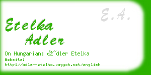 etelka adler business card